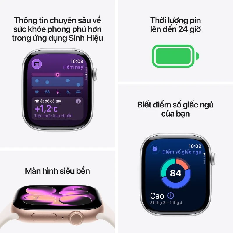 Đồng hồ thông minh Apple Watch Series 11 - GPS, 42mm - Viền Nhôm Dây Cao Su